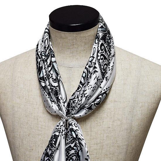 ストール メンズ シルバー ペイズリー バンダナ ラインストーン リング