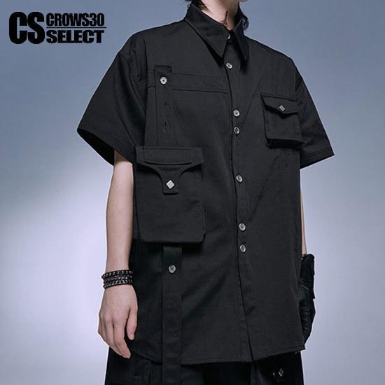 シャツ メンズ モード系 シャツ メンズ ミリタリーシャツ メンズ 変形ポケット インポート 22 春 夏 新作 お兄系 V系 個性的 ビジュアル系 ビター系 A 2 Hen Pk H Sht Alleglo クローズ30スタイル 通販 Yahoo ショッピング