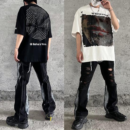 Tシャツ メンズ ストリート系 Tシャツ フォト フェイス 唇 リップ 十字架 原宿系 Tシャツ インポート 22 夏 春 新作 お兄系 ビター系 個性的 V系 ホスト A 2 Rip Face T Alleglo クローズ30スタイル 通販 Yahoo ショッピング