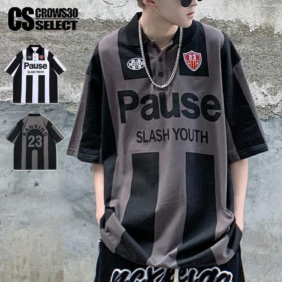 ポロシャツ メンズ ストリート系 Tシャツ メンズ 半袖 ポロ メンズ 刺繍 ワッペン サッカー ユニフォーム インポート 22 夏 春 新作 お兄系 ビター系 個性的 A 2 Soccer H Polo Alleglo クローズ30スタイル 通販 Yahoo ショッピング