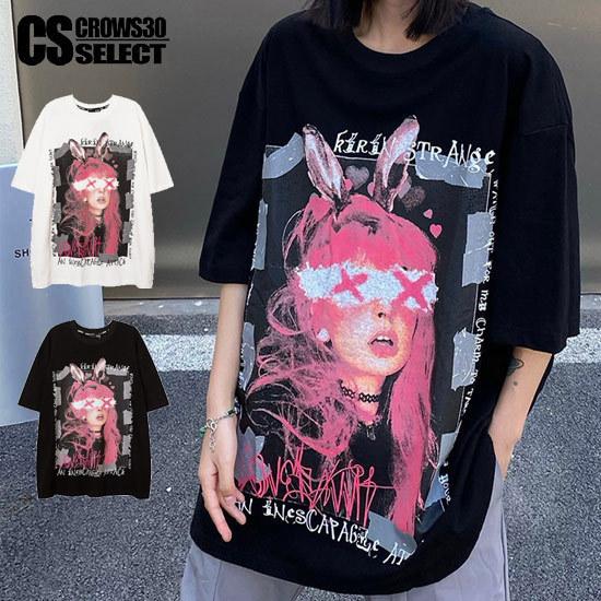 Tシャツ メンズ ストリート系 Tシャツ フォト フェイス ウサギ ギャル 女性 セクシー 原宿系 インポート 22 夏 春 新作 お兄系 ビター系 個性的 V系 ホスト A 2 Usa Gyal T Alleglo クローズ30スタイル 通販 Yahoo ショッピング