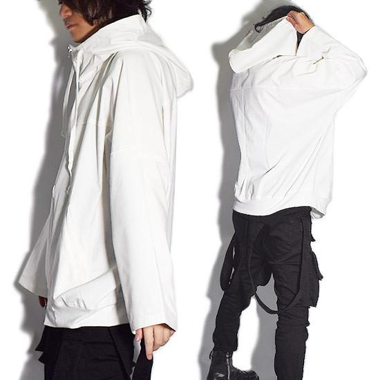 特売 パーカー メンズ ボリュームネック ドルマンパーカー ホワイト 白 オリジナル ブランド 個性的 ホスト V系 ビジュアル系 モード系 パーカー カラー ホワイト Www Graziellagualfucci Com