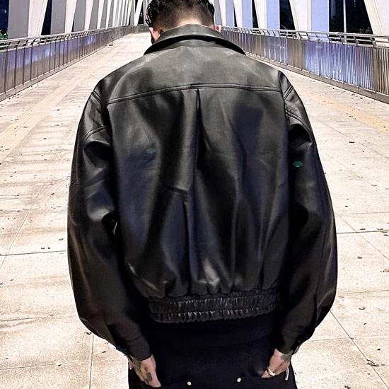 Gジャン メンズ デニムジャケット PUレザー ライダース