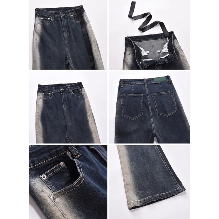 デニムパンツ メンズ V系 フレアパンツ ブーツカットパンツ 足長 デニムパンツ メンズ V系 フレアパンツ ブーツカットパンツ 足長