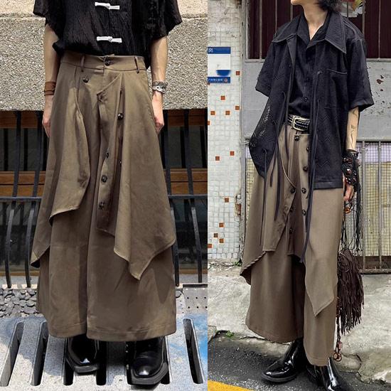 ガウチョパンツ メンズ モード系 ワイドパンツ V系 ガウチョ ガウチョパンツ メンズ モード系 ワイドパンツ V系 ガウチョ