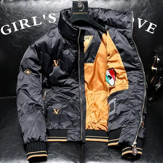 ダウンジャケット メンズ オラオラ系 大人 ダウン ゴールド 金 総柄