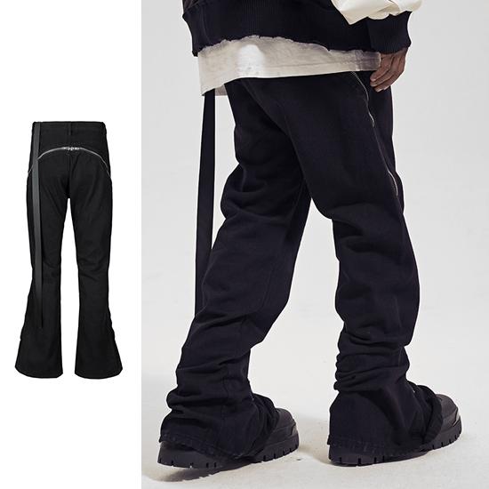 スキニーパンツ メンズ モード系 ジッパーパンツ チャック 変形