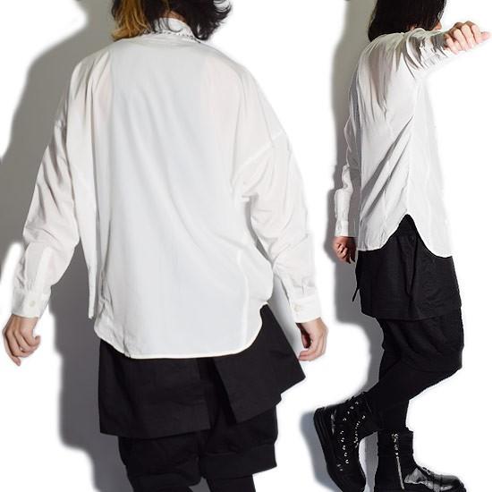 シャツ メンズ ドルマンシャツ ホワイト 白 大きいサイズ 個性的 V系 ビジュアル系 モード系 ストリート系 衣装 Exile ファッション A Wht Alleglo クローズ30スタイル 通販 Yahoo ショッピング