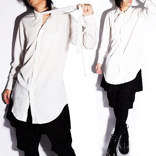 シャツ メンズ ロング丈 シャツ ホワイト 白 As Super Sonic アズスーパーソニック 個性的 V系 ビジュアル系 モード系 ストリート系 衣装 Exile ファッション A Wht Alleglo クローズ30スタイル 通販 Yahoo ショッピング