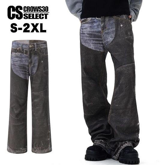 V系 デニムパンツ メンズ y2kファッション モード系 派手 パンツ V系 デニムパンツ メンズ y2kファッション モード系 派手 パンツ