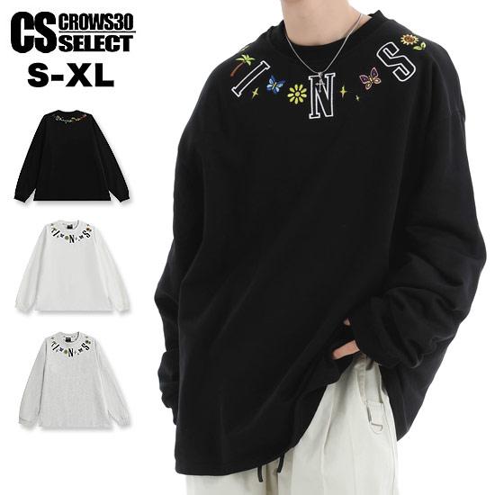 ロンt メンズ オラオラ系 Tシャツ トップス V系 ロングTシャツ ネック