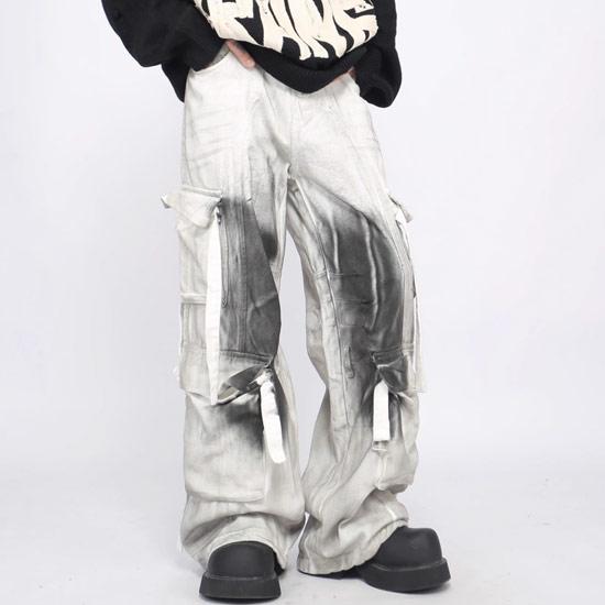 カーゴパンツ メンズ V系 デニムパンツ モード系 パンツ レディース