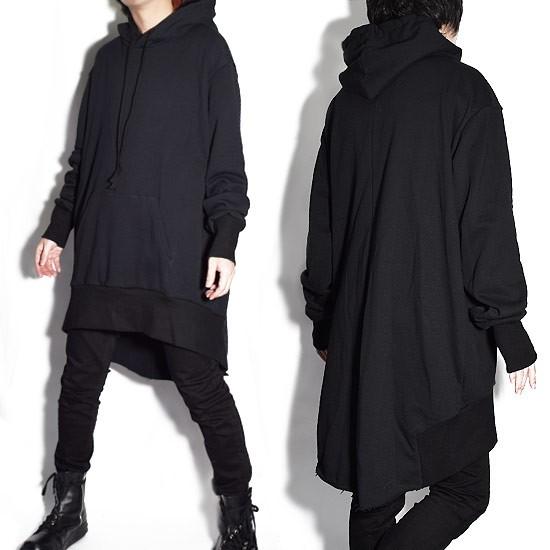 パーカー メンズ ロングtシャツ メンズ ビッグパーカー ロングパーカー 裏毛 春 秋 冬 新作 お兄系 ホスト V系 ビジュアル系 モード系 日本製 A Blk Alleglo クローズ30スタイル 通販 Yahoo ショッピング