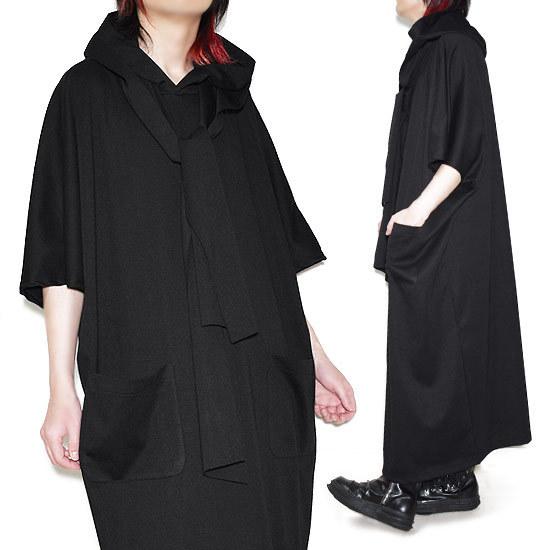 ロングパーカー メンズ ワンピース レディース Tシャツ モード系