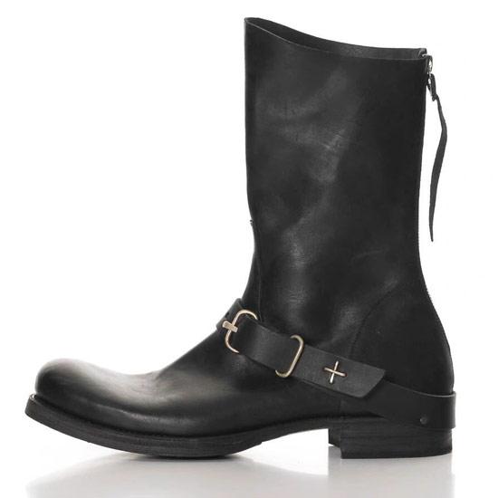 V系 ブーツ メンズ 本革 エンジニアブーツ モード系 レザー