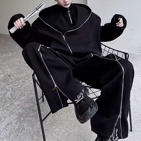 V系 セットアップ メンズ モード系 パーカー 上下セット ルーム