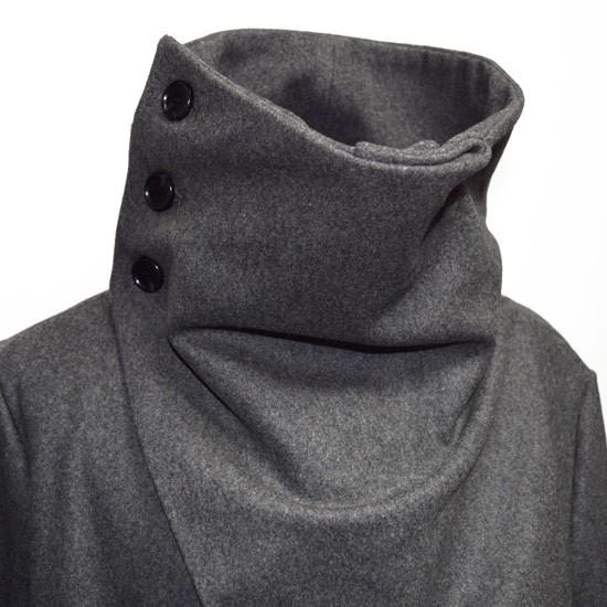 ドレープコート メンズ チェスターコート ボリュームネック 送料無料