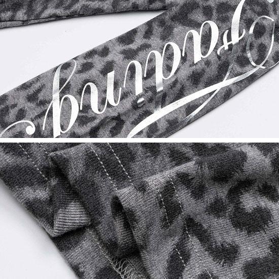 モード系 ロングTシャツ メンズ V系 ロンT レディース ヒョウ柄
