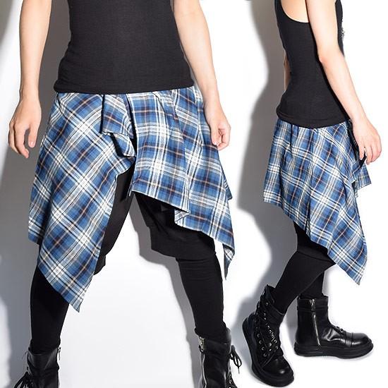 スカート メンズ 巻きスカート チェック ブルー 変形 腰巻き As Super Sonic 個性的 V系 ビジュアル系 モード系 ストリート系 衣装 3代目 Exile スタイル 日本製 A Blue Alleglo クローズ30スタイル 通販 Yahoo ショッピング