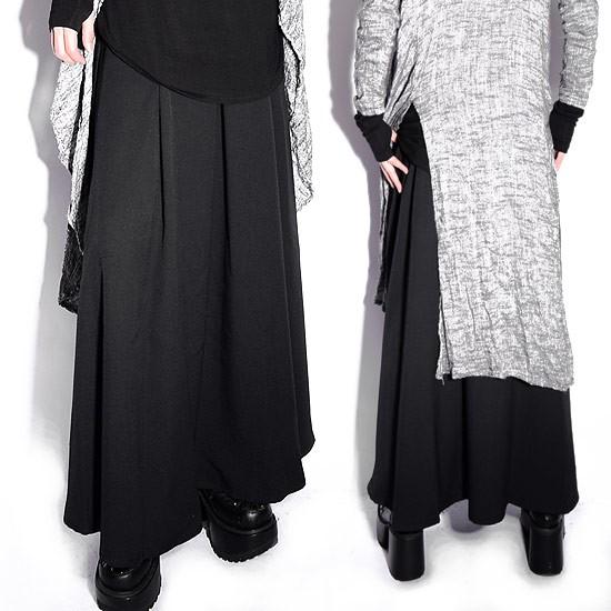 ロングスカート メンズ スカート ブラック 黒 袴パンツ AS SUPER SONIC