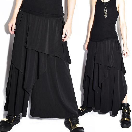 ガウチョパンツ メンズ 袴パンツ ワイドパンツ ドレープパンツ