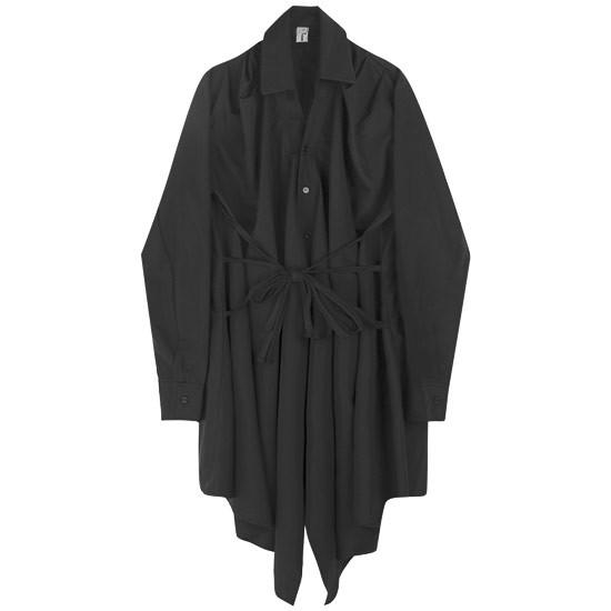 シャツ メンズ モードファッション ロングシャツ ドレープシャツ