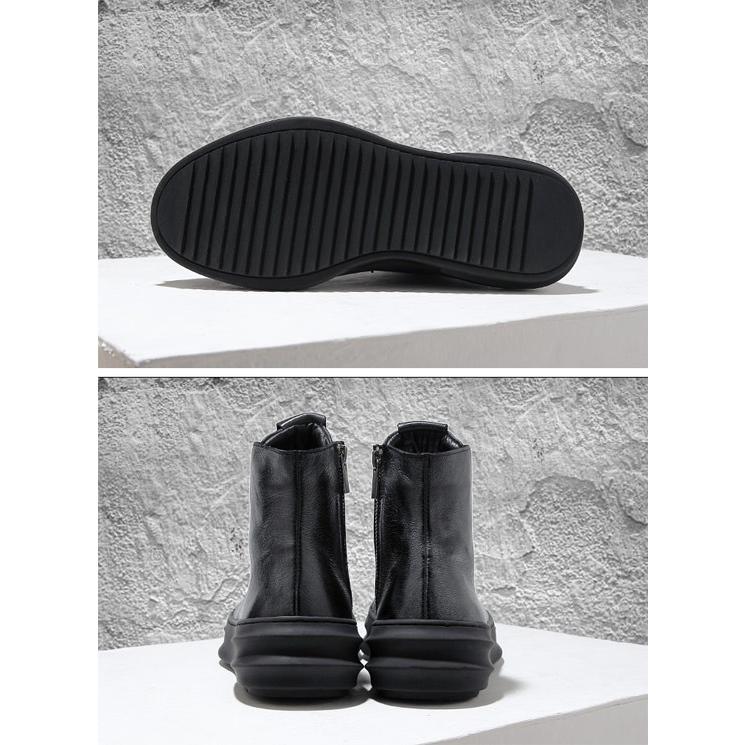 スニーカー メンズ ハイカットスニーカー 本革 レザー シューズ