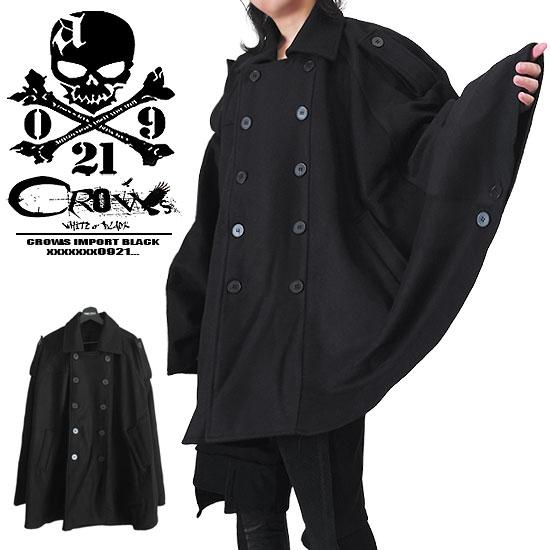 V系 ポンチョ メンズ モード系 コート 変形 ナポレオンコート ウール