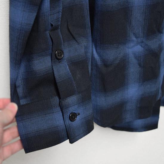 belvetチェックシャツM 青　着画あり　説明欄必読　ベルベット 4colors ombre check shirt – BELVET