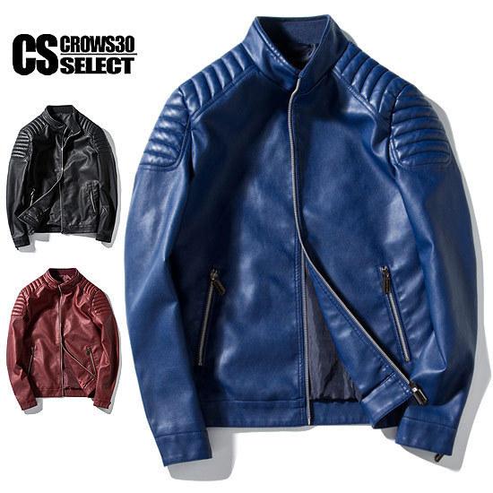 ライダースジャケット メンズ レッド ブルー ブラック ブルゾン インポート 黒 赤 青 V系 個性的 16 秋 冬 新作 30代 40代 Pu レザージャケット Ali 216raiders Alleglo クローズ30スタイル 通販 Yahoo ショッピング