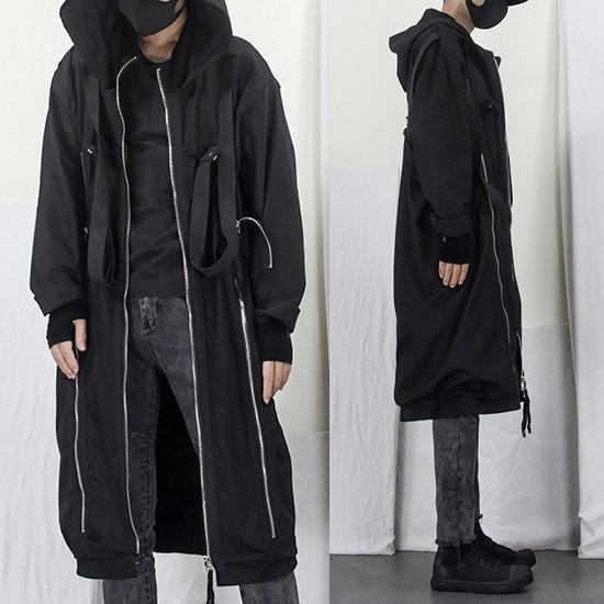 オーバーサイズ ドレープ ドルマン モード コート パーカー ミリタリー y2k オーバーサイズ ドレープ ドルマン モード コート パーカー
