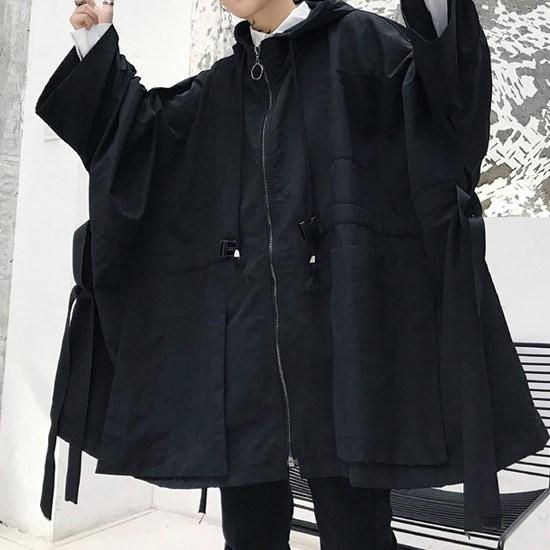 【希少】クリスチャンダダ モード ポンチョ コート アウター ジャケット 黒 希少】クリスチャンダダ モード ポンチョ コート アウター ジャケット 黒