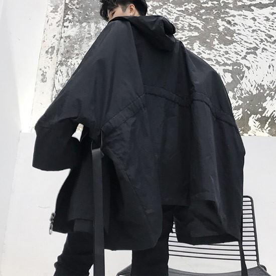 ポンチョ メンズ モード系ファッション ドレープコート モッズコート