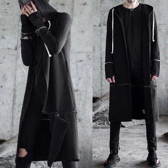 ロングパーカー メンズ ロングコート インポート 変形 コーディガン 17 秋 冬 新作 アウター 30代 40代 個性的 V系 サロン系 大人 スタイル C Guruzipshirt Alleglo クローズ30スタイル 通販 Yahoo ショッピング