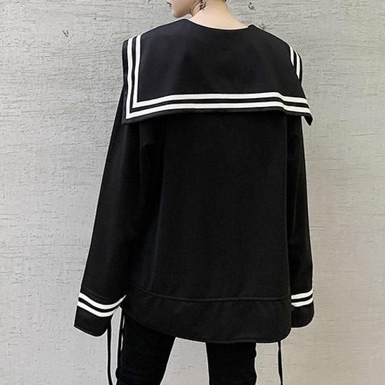 ロングtシャツ メンズ モード系 セーラー服 スピンドル 編み込み ライン カットソー インポート 春 秋 冬 新作 お兄系 個性的 V系 ホスト D 0 Sera Cut Alleglo クローズ30スタイル 通販 Yahoo ショッピング