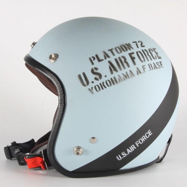 72JAM 女性用ジェットヘルメット&シールドセット U.S.A.F - WEB限定 ブルーグレー  Sサイズ:55-57cm +開閉式シールド  APS-02  AF-04｜alleguretto88jp｜02