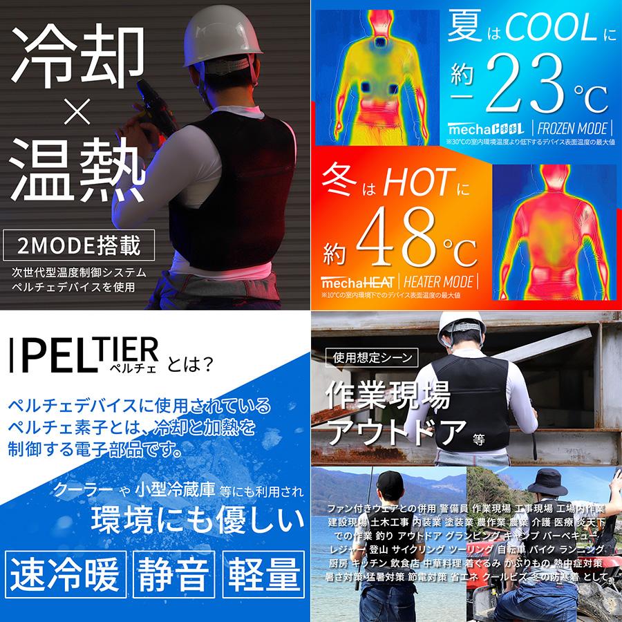 ペルチェベスト 熱中症対策グッズ バッテリー別売 温冷切り替え