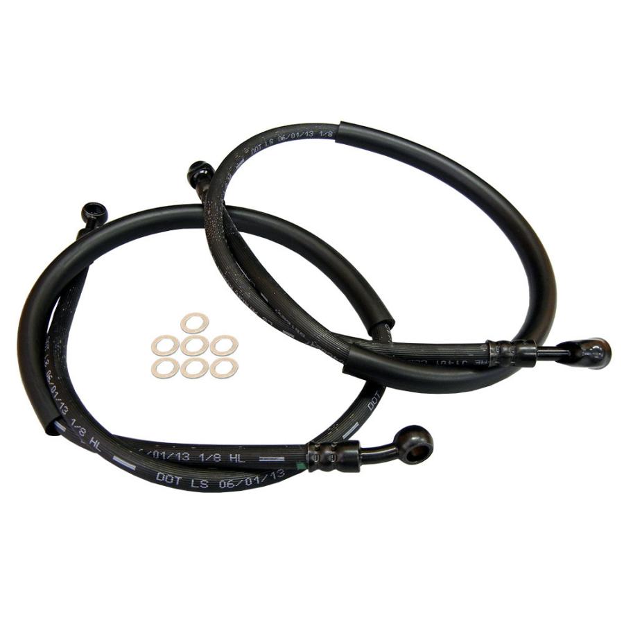 ハーレー ソフテイル 00-06年 ステンフロント6インチロングブレーキホース ハーレー ソフテイル 02-06年 純正オプション ステンレス