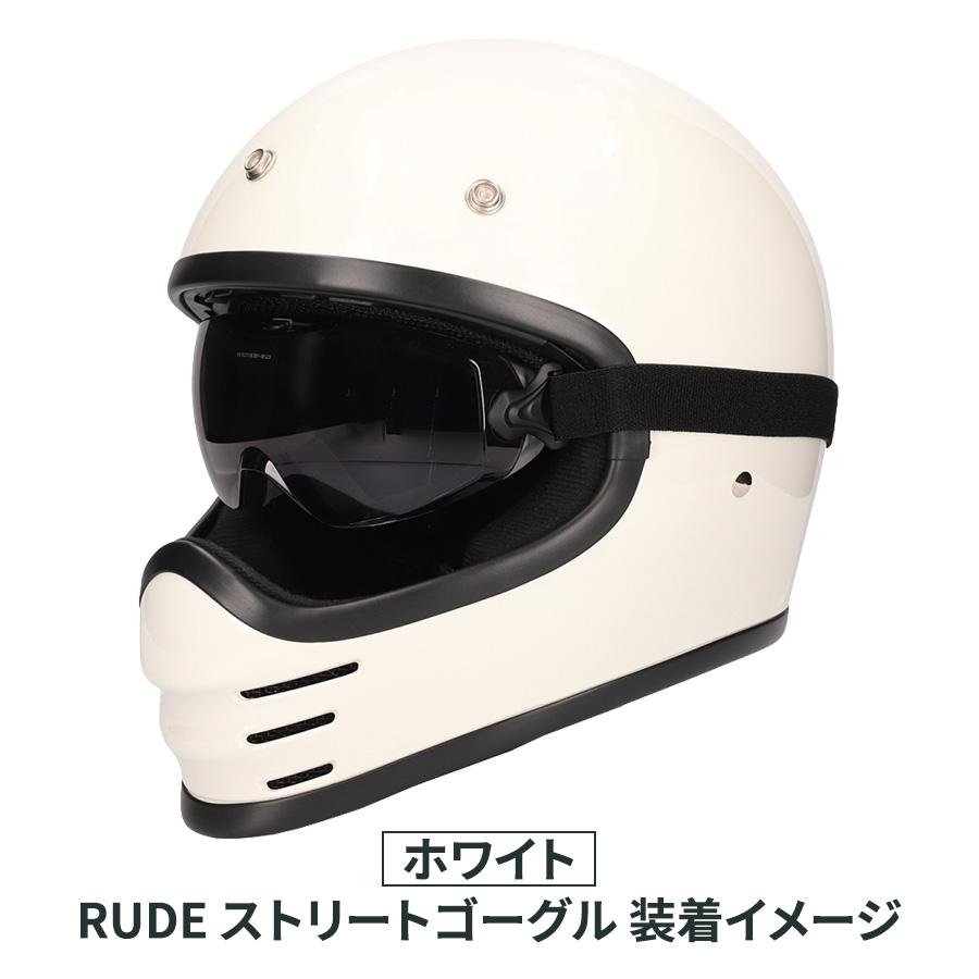 RUDE ホワイト フリーサイズ フルフェイスヘルメット ビンテージ リード工業 LEAD ルード｜alleguretto88jp｜09