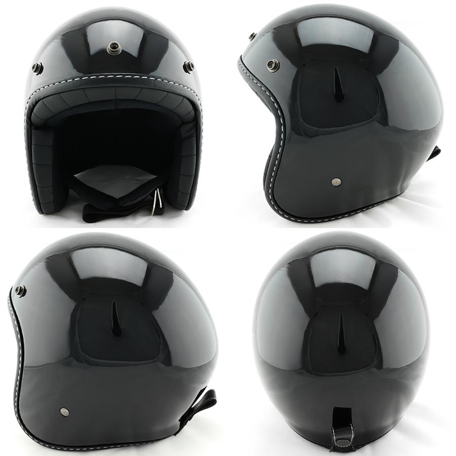 スモールジェット（メタブラック）フリーサイズ ショートバイザー付き！SG規格 スモールジェットヘルメット シールドセット ブラック