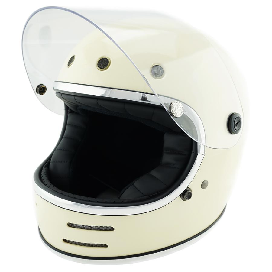 フルフェイスヘルメット アイボリー×クリアシールド Lサイズ:59-60cm対応 VT-9 ステッカー付き VT9｜alleguretto88jp｜02