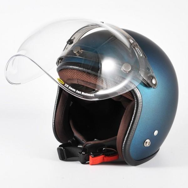 【新品同様】72jam ジェットヘルメット JPF-4L　開閉式バブルシールド付 72JAM 開閉式 コンビニエントフリップアップ一体型 バブル