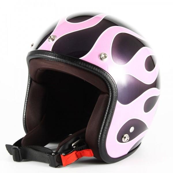 72JAM 女性用ジェットヘルメット&シールドセット FLAMESレディース 