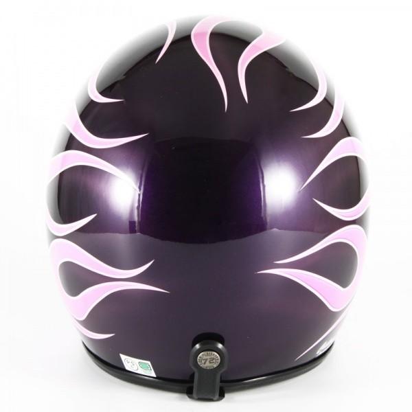 72JAM 女性用ジェットヘルメット&シールドセット FLAMESレディース 