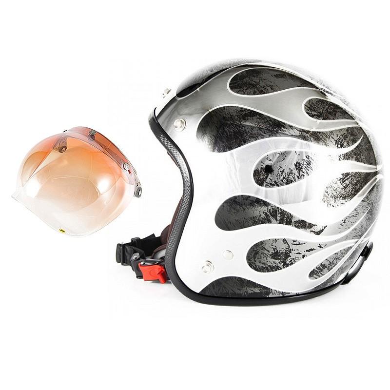 ップタイプ 72JAM ジェットヘルメット&シールドセット FLAMES T-2