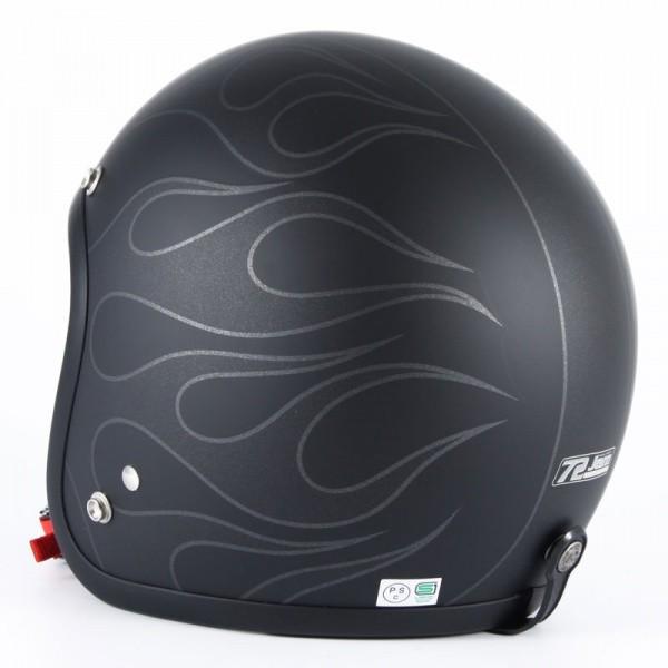 セール価格　72JAM　JJ-16　ジェットヘルメット 　ブラック　フリーサイズ 72JAM ジェットヘルメット&シールドセット STEALTH - ブラック