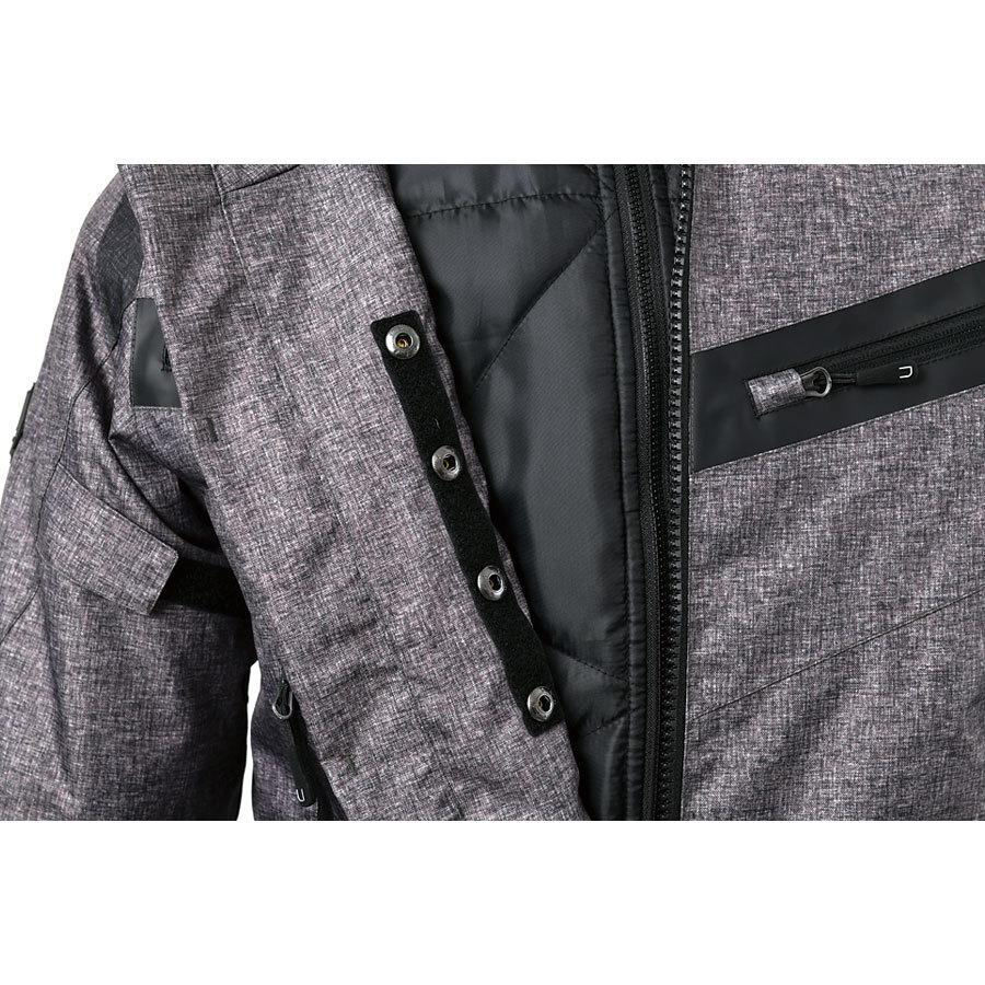 バイク用ジャケット メンズ 防風 防寒 防水 脱着式中綿インナー付き  