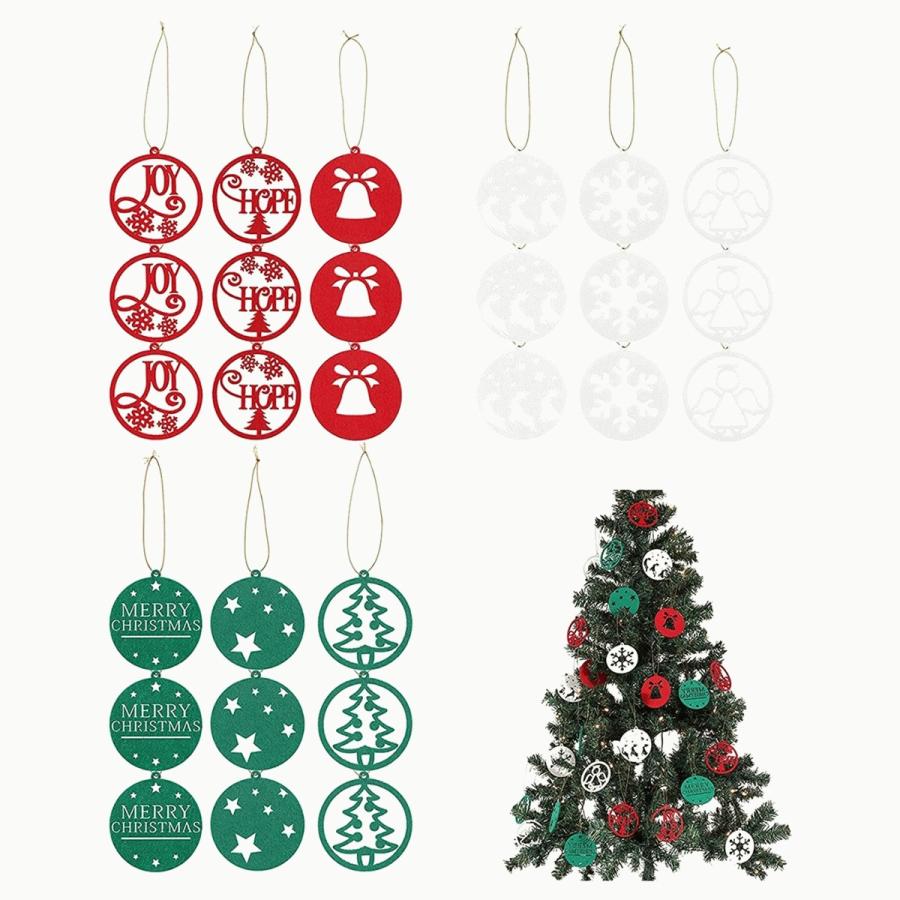 クリスマスオーナメント 27枚セット クリスマス 飾り クリスマスツリー オーナメント フェルト製 雪の結晶 鹿 ツリー ベル 星 デコレーション 飾り付け 紐付き Chrismas Accessary Allen Crystal 通販 Yahoo ショッピング