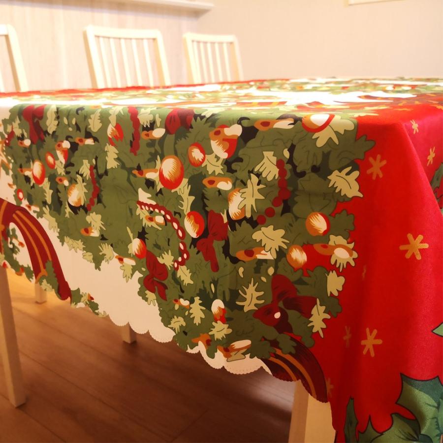 セール❗️BLOOMING❤︎新品❤︎クリスマス柄❤︎テーブルクロス❤︎撥水加工 クリスマス テーブルクロス 撥水 テーブルカバー 長方形 防水 防油 撥