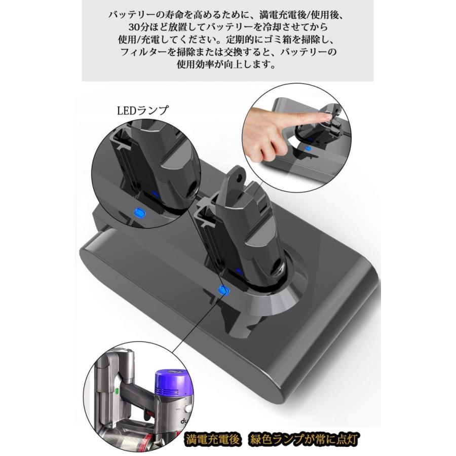 Dyson ダイソン dyson V6 互換 バッテリー 大容量 3000mAh 21.6V